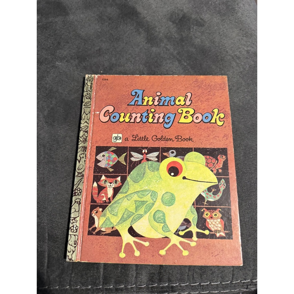 Vintage Animal Counting Book Little Golden Book 1969 Moritz Kennel Hardcover